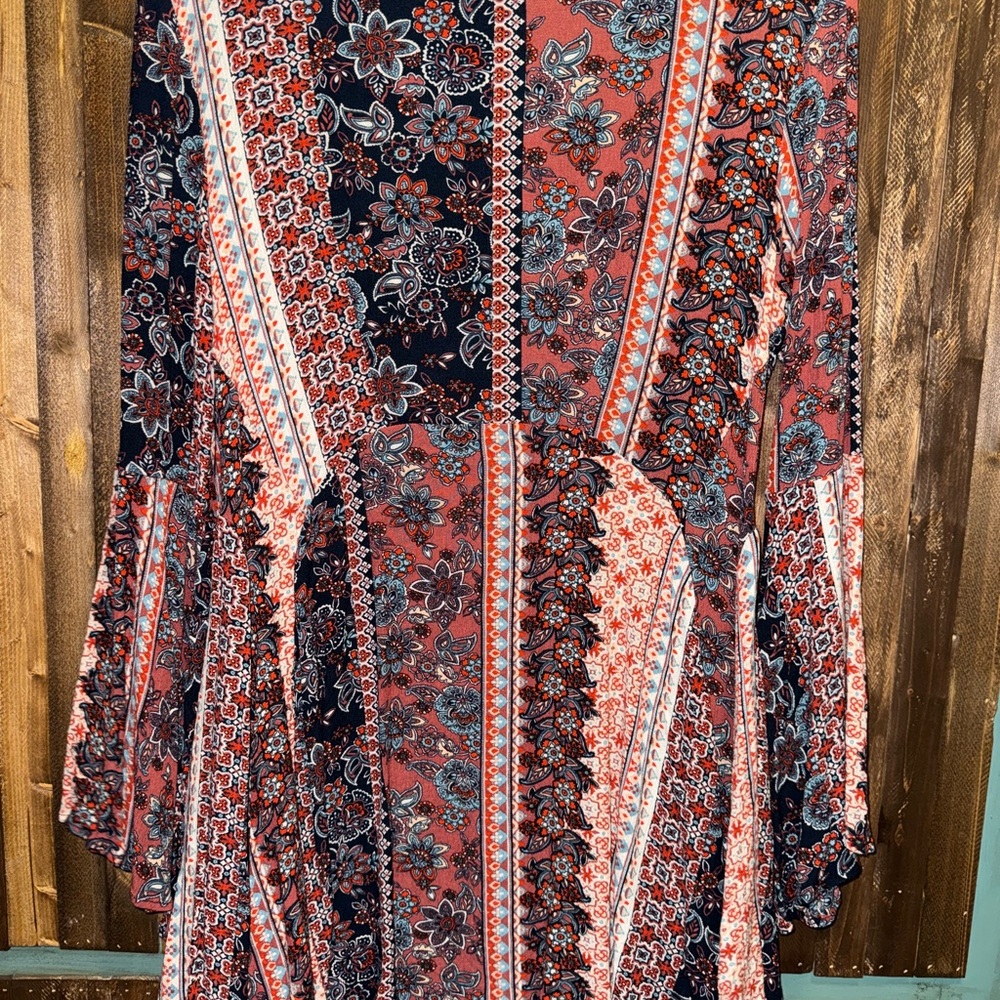 Altar'd State Multicolor Floral Long Sleeve Dress